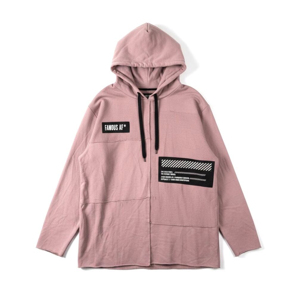 Five by Five Famous AF Deconstructed Patchwork Streetwear Sweatshirt Grungecore